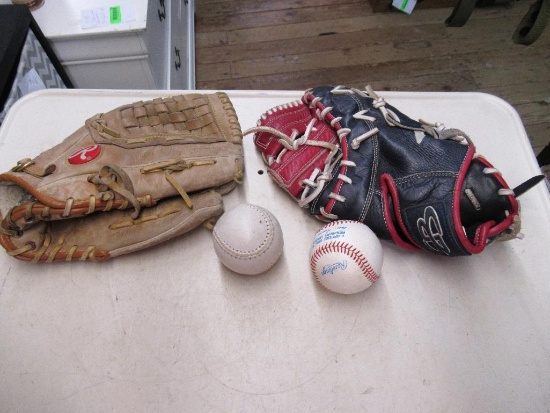 Baseball Gloves and Balls