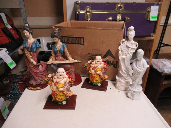 Asian Figurine Lot - 6 total NO SHIPPING