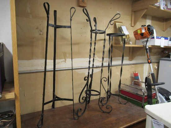 3 Iron Rod Stands NO SHIPPING