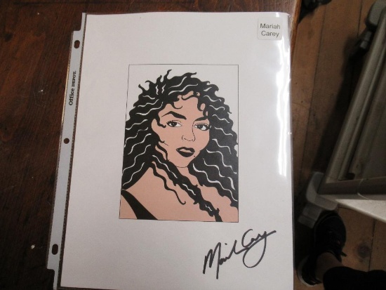 Mariah Carey Art signed w/ COA