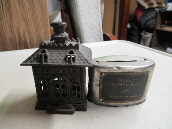 2 Antique Coin Banks