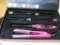 New Dazzling Hot Pink 5pcs Interchangeable Straightening and Curling Iron