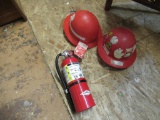 Fire Extinguishers and 2 Hard Hats NO SHIPPING