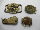 4 Vintage Belt Buckles