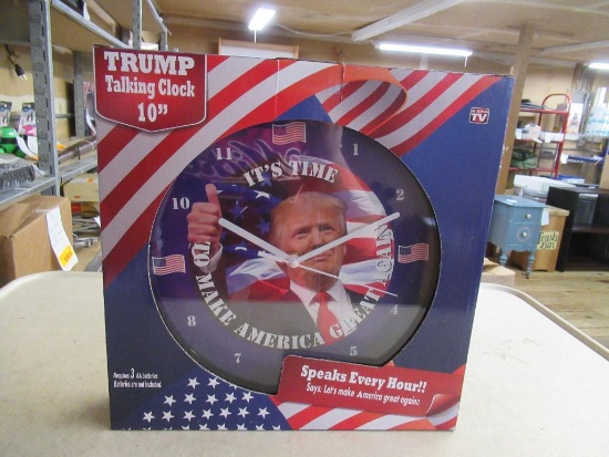 New Trump Talking Clock 10"