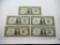 5 Count Lot of United States $1 Washington Silver Certificate Bill Currency Note