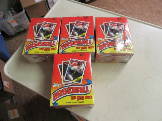 4 Sealed Boxes of 1988 Topps Baseball Wax Packs