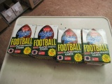 4 New Boxes 1990 Topps Factory Sealed Football Card Sets Premier Edition
