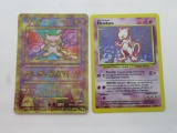 2 Pokemon Holographic Cards - Mewtwo 10/102, Ancient Mew