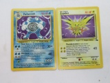 2 Pokemon Holographic Cards - Zapdos 15/62, Polywrath 13/102