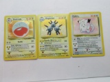 3 Holographic Pokemon Cards - Magneton 9/102, Electrode 2/64, Clefarry 6/130
