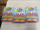 3 New Boxes of 1990 Fleer Baseball Cards