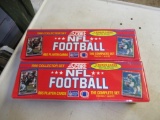 2 New 1990 collector set score football cards
