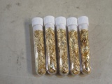 5 Vials of gold flake