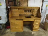 Roll top desk w/drawers 50x60x29 NO SHIPPING