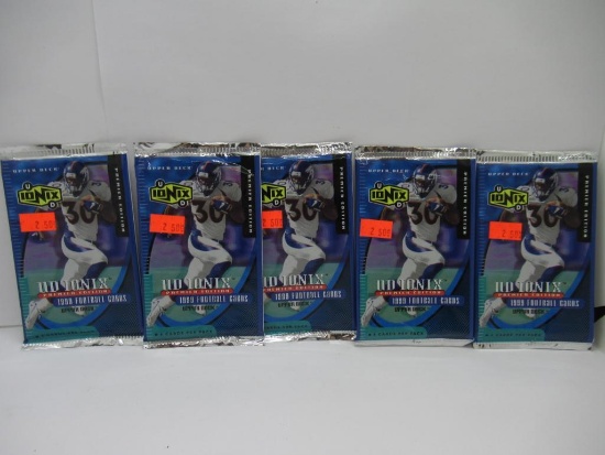 Upper Deck Ionix Football 1999 Lot of Five Factory Sealed Packs from Store Closeout