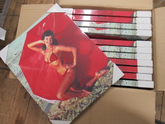 Box of New Bettie Page Photos w/ Frames 16x20