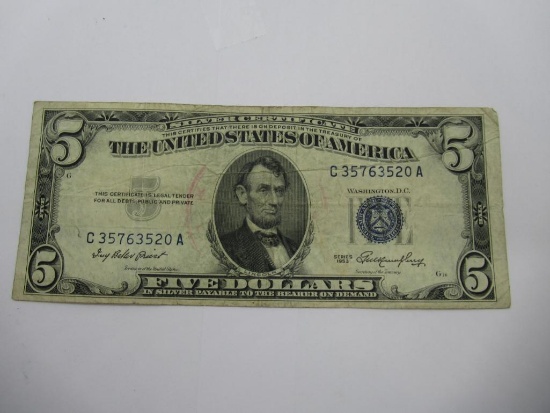 United States Silver Certificate Five Dollar Bill