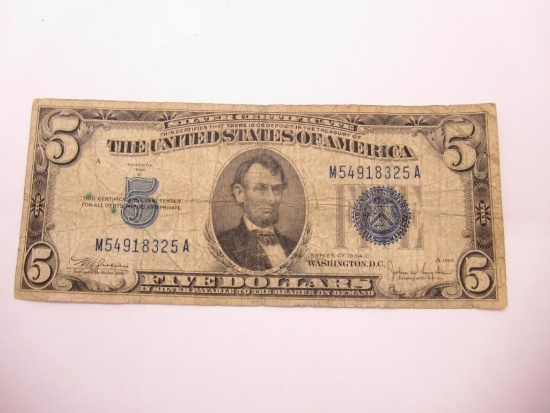 United States Silver Certificate Five Dollar Bill