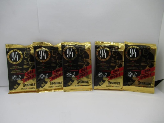 Donruss Hockey 1994 Update Lot of Five Factory Sealed Packs from Store Closeout