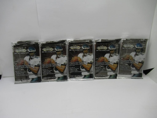 Fleer Showcase NFL 2001 Lot of Five Factory Sealed Packs from Store Closeout