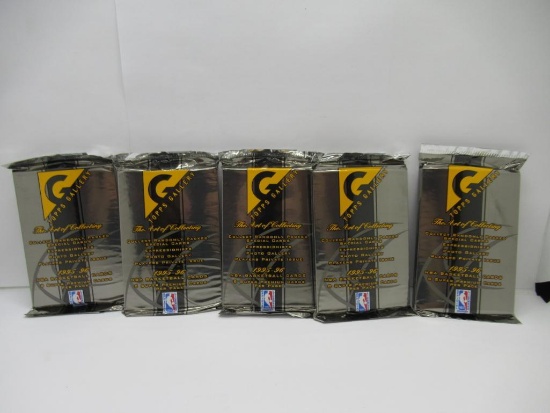 Topps Gallery Basketball 1995-96 Lot of Five Factory Sealed Packs from Store Closeout