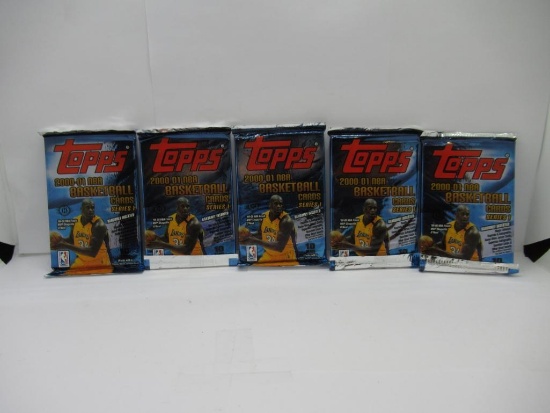 Topps NBA 2000-01 Lot of Five Factory Sealed Packs from Store Closeout