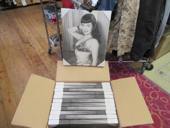 Box of New Bettie Page Photos w/ Frames 16x20