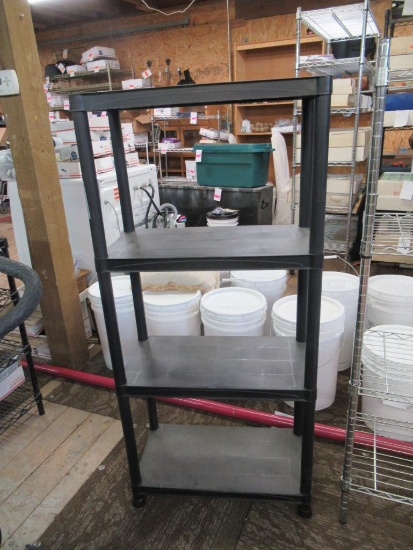 Plastic 4 Tier Shelf 24x12x52 NO SHIPPING
