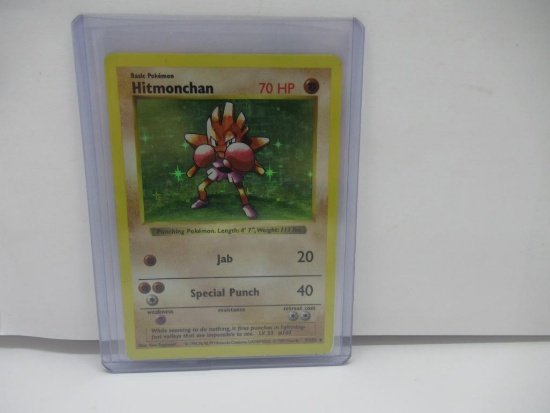 Pokemon Hitmonchan Base Set Shadowless Holofoil Rrae Card