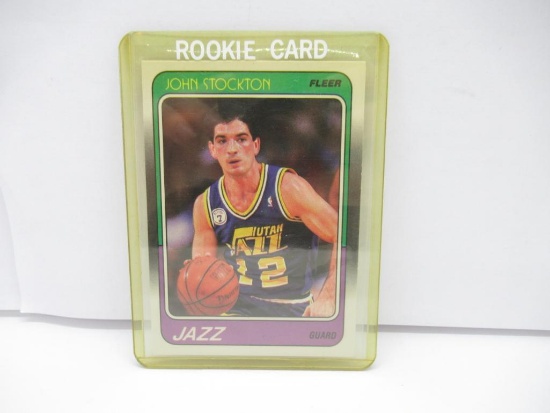 1988-89 Fleer JOHN STOCKTON Jazz Rookie Basketball Card