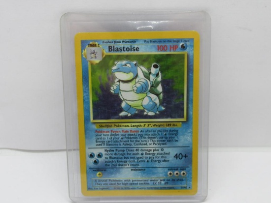 Pokemon BLASTOISE Base Set Holofoil Rare Card 2/102