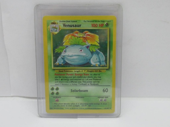 Pokemon VENUSAUR Base Set Holofoil Rare Card 15/102