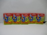 Topps Football '89 1000 Yard Club Lot of Five Factory Sealed Packs from Store Closeout