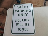 Heavy Metal Valet Parking Only Sign 18x12