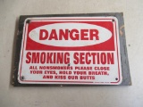Danger Smoking Section Sign 10x7