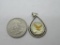 Small Alaksa .999 Fine Silver Bullion Round in Sterling Silver Pendant
