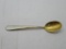 High End - J. Tostrup Norway Enameled Sterling Silver Spoon - White - 1800's