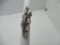 Mother of Pearl Lined Tall Face Native American Sterling Silver Ring Size 7