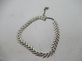 Sauteur Renoir Vintage Designer Heavy Flapper Sterling Silver Chain Necklace - 34 Grams