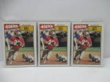 3 Card Lot of 1987 Topps JERRY RICE 2nd Year Football Cards