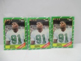 3 Card Lot of 1986 Topps REGGIE WHITE Eagles Packers ROOKIE Football Card