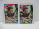 2 Card Lot of 1984 Topps HOWIE LONG Raiders ROOKIE Football Cards