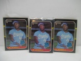 3 Card Lot of 1987 Donruss BO JACKSON Royals ROOKIE Baseball Cards