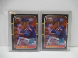 2 Card Lot of 1987 Donruss GREG MADDUX Braves Cubs ROOKIE Baseball Cards
