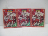 3 Card Lot of 1989 Pro Set BARRY SANDERS Lions ROOKIE Football Cards