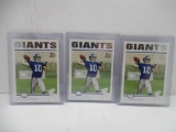 3 Card Lot of 2004 Topps ELI MANNING Giants ROOKIE Football Cards