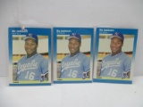 3 Card Lot of 1987 Fleer BO JACKSON Royals ROOKIE Baseball Cards
