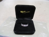 Tapered Baguette Cut CZ White Gold Filled sz 8 Ring (bag and polishing cloth included)