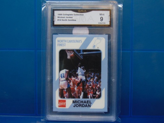 1989-90 Collegiate Collection Card #14 Michael Jordan North Carolina - Graded MINT 9